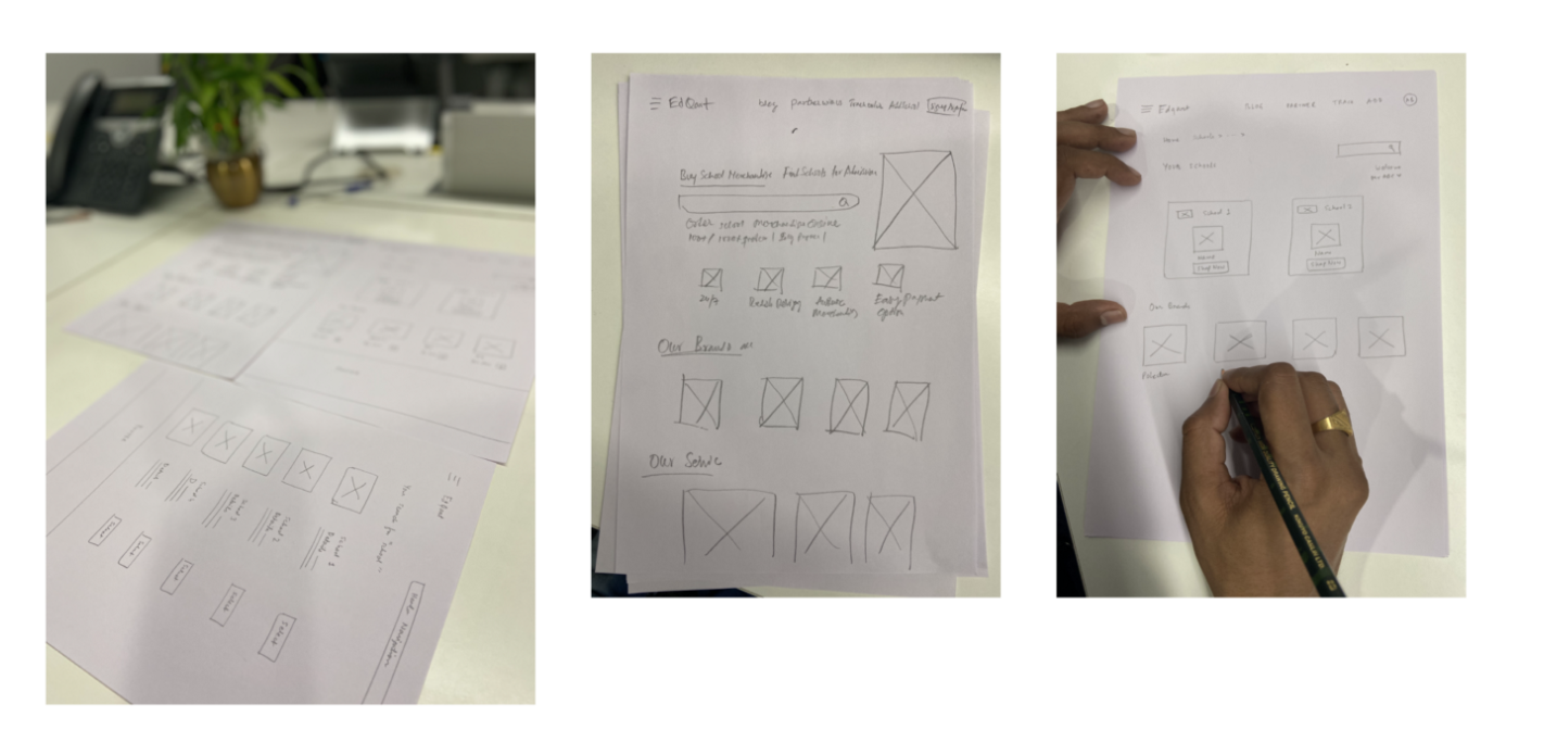 SLow fidelity wireframes